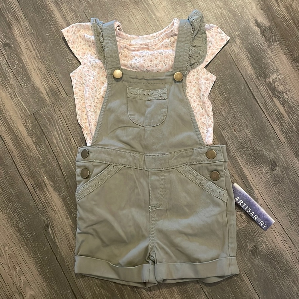 New artisan NY toddler girl overalls